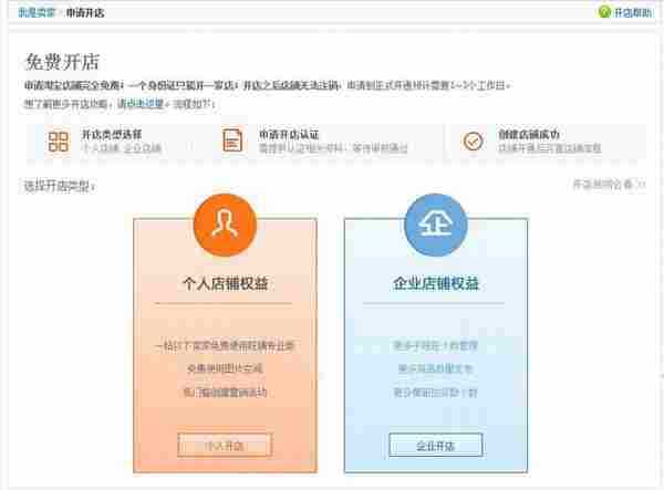 四个步骤轻松搞定淘宝企业店铺注册（流程详解）