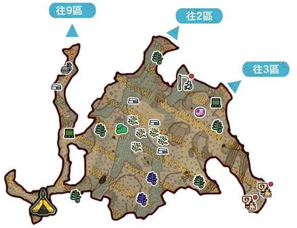 《怪物猎人:世界》古代树森林地图资源点一览