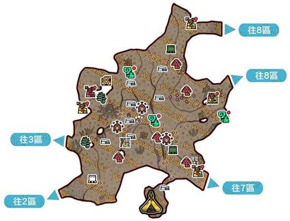 《怪物猎人:世界》大蚁冢荒地地图资源点一览