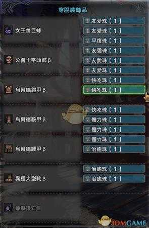 《怪物猎人:世界》防御流配装攻略
