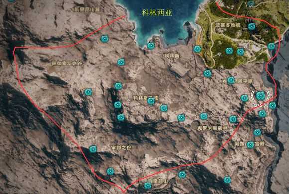 《刺客信条:奥德赛》全奥利哈钢地图位置一览