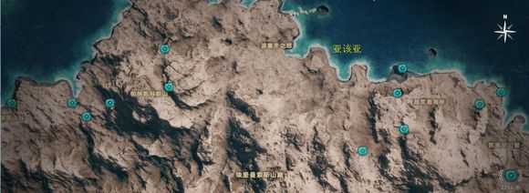 《刺客信条:奥德赛》全奥利哈钢地图位置一览