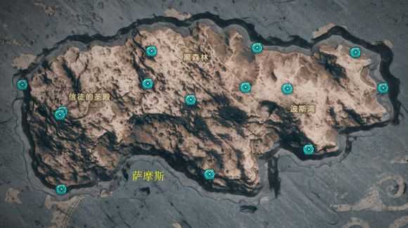 《刺客信条:奥德赛》全奥利哈钢地图位置一览