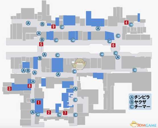《如龙:极2》苍天堀杂兵分布区域图分享
