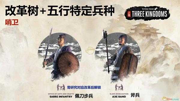 《全面战争:三国》改革树解锁金系兵种一览