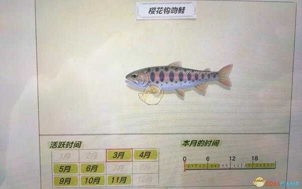 《集合啦!动物森友会》樱花钩吻鲑活跃月份及活跃地点分享