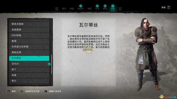 《刺客信条:英灵殿》瓦尔蒂丝人物背景介绍