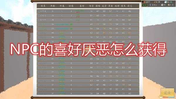 《九州:商旅》NPC喜好厌恶获得方法介绍