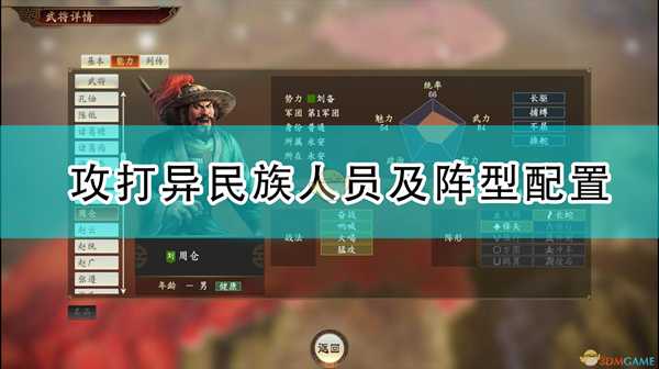 《三国志14:威力加强版》攻打异民族人员及阵型配置