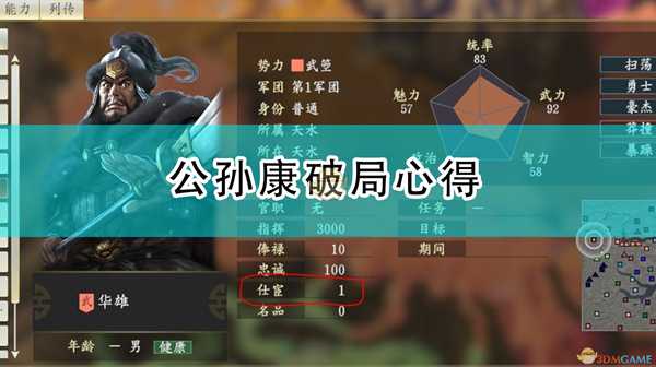《三国志14:威力加强版》公孙康破局心得