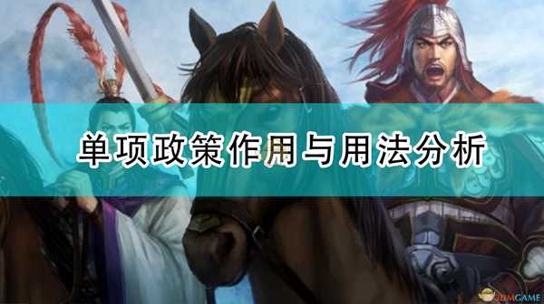 《三国志14:威力加强版》单项政策作用与用法分析
