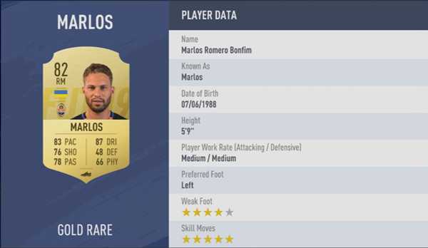 《FIFA 19》全5星花式球员汇总