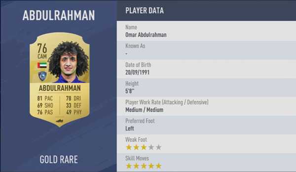 《FIFA 19》全5星花式球员汇总
