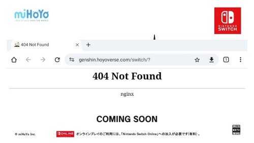 NS版无了？《原神》Switch官网已无法访问
