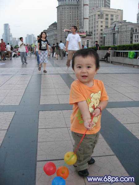 Photoshop儿童照片调色做梦幻效果