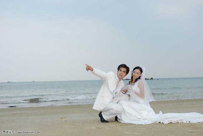 PS添加天边的云:婚纱照片平淡变神奇