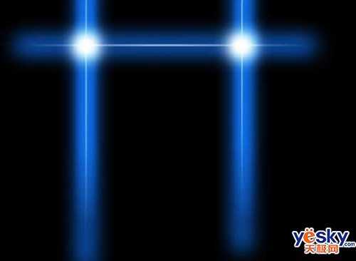 Photoshop光线特效:垂直极光光柱