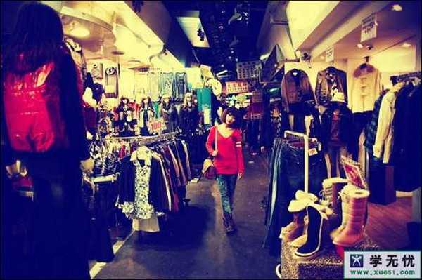 photoshop将夜市偏暗美女调出Lomo风格图