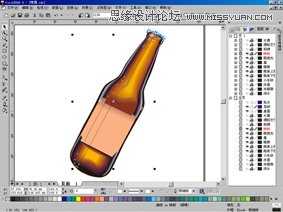 Coreldraw矢量图绘制教程:绘制精致的啤酒广告
