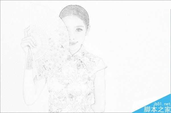 PS将人像照片制作成中国风工笔画教程