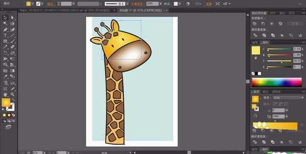 ai怎么设计卡通的长颈鹿头像? ai长颈鹿的画法
