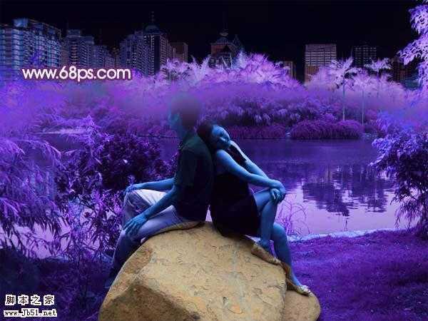 Photoshop 梦幻的紫色爱情世界