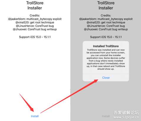 iOS15.1 TrollStore 已发布,永久不掉签