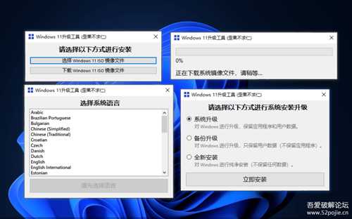Windows11升级助手 (无视硬件配置)